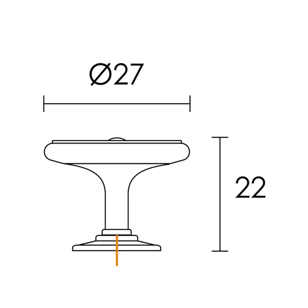 Πόμολο Επίπλων Conset C911 Οξυντέ Φ27mm - 2
