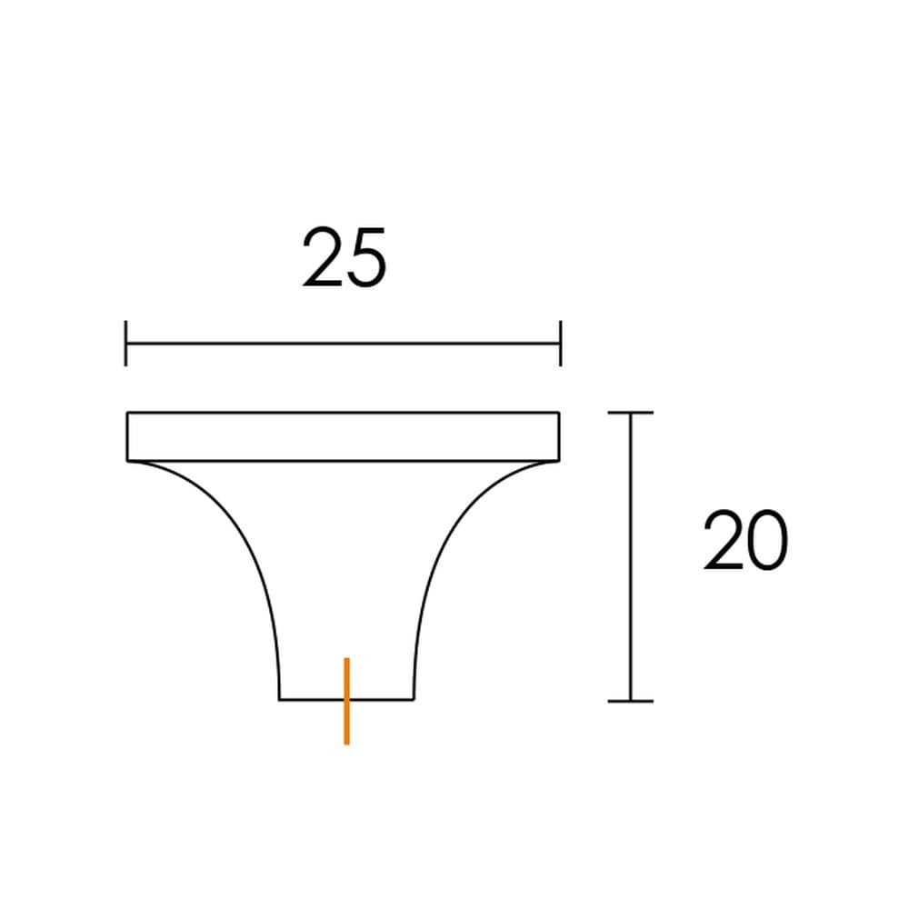 Πόμολο Επίπλων Conset C997 Χρώμιο 25x25mm - 3