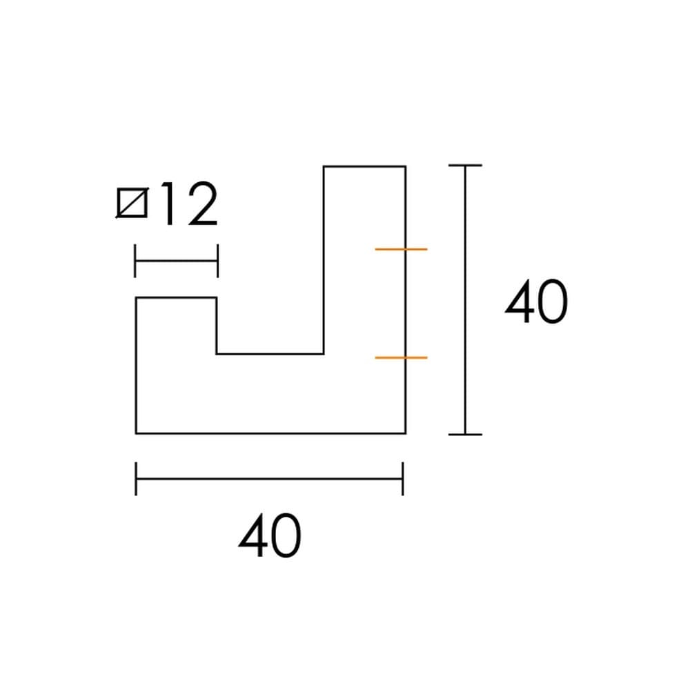 Κρεμάστρα Conset C1089-S04S04 Χρώμιο 1,2x4x4cm - 2