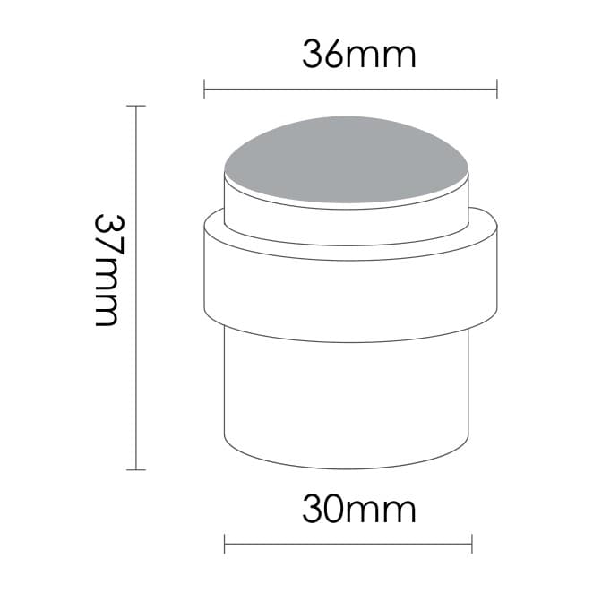 Στοπ Πόρτας Conset C1313 Επίχρυσο Φ3x3,7cm - 2