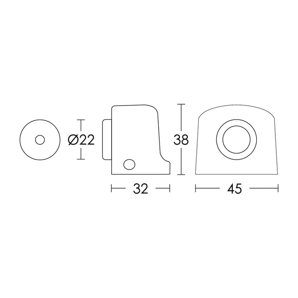 Μαγνητικό Στοπ Πόρτας Conset C703 Ματ Ορείχαλκος 3,2x3,8cm - 2