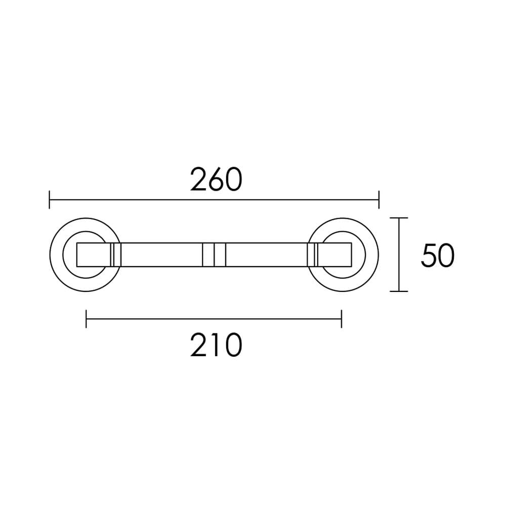 Λαβή Εξώθυρας Conset C1055 Ματ Όρο / Όρο Ολικό Μήκος 260mm - 3