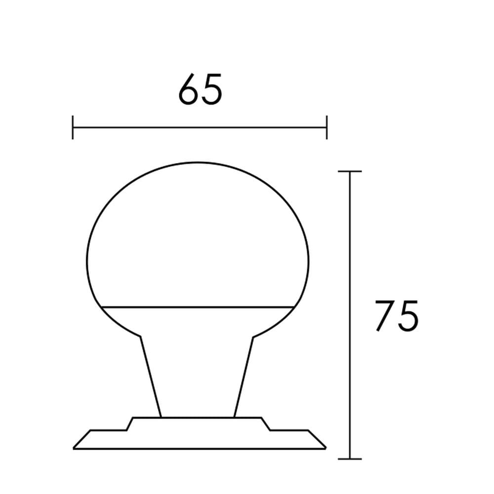 Μπουλ Εξώθυρας Conset C521 Ματ Αντικέ Φ65mm - 3