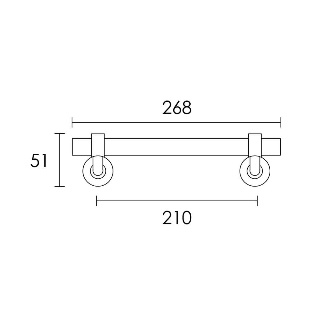 Λαβή Εξώθυρας Conset C544 Ματ Όρο Ολικό Μήκος 268mm - 2