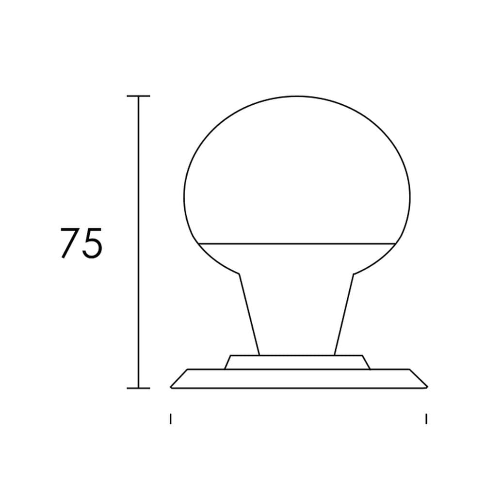 Μπουλ Εξώθυρας Conset C737 Ματ Νίκελ Φ65mm - 2