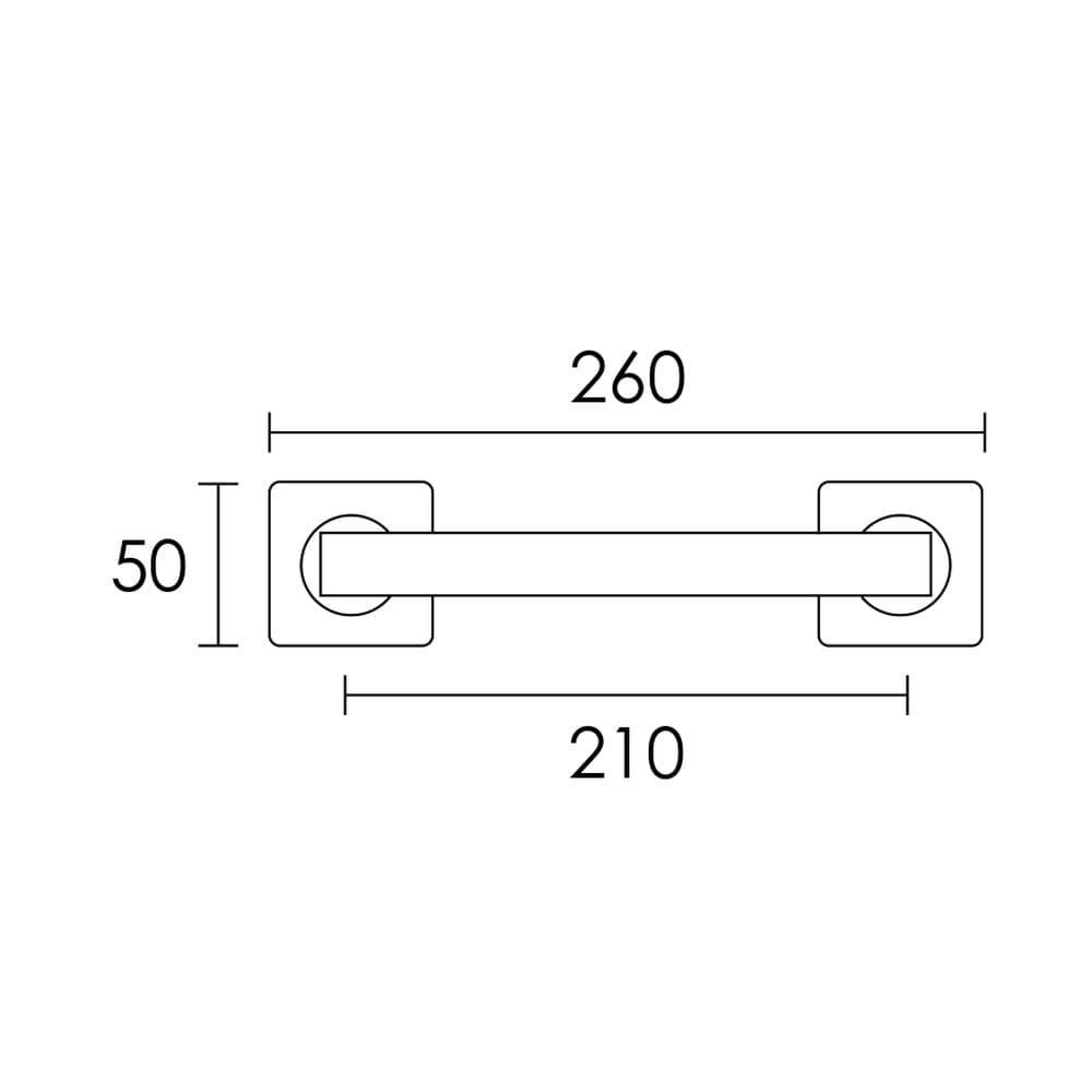 Λαβή Εξώθυρας Conset C875 Ματ Μαύρο Ολικό Μήκος 260mm - 2