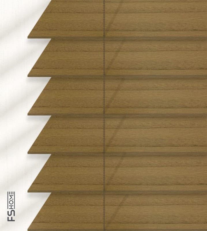Ξύλινο Στόρι FS Home AN-72 50mm Καφέ Μπεζ