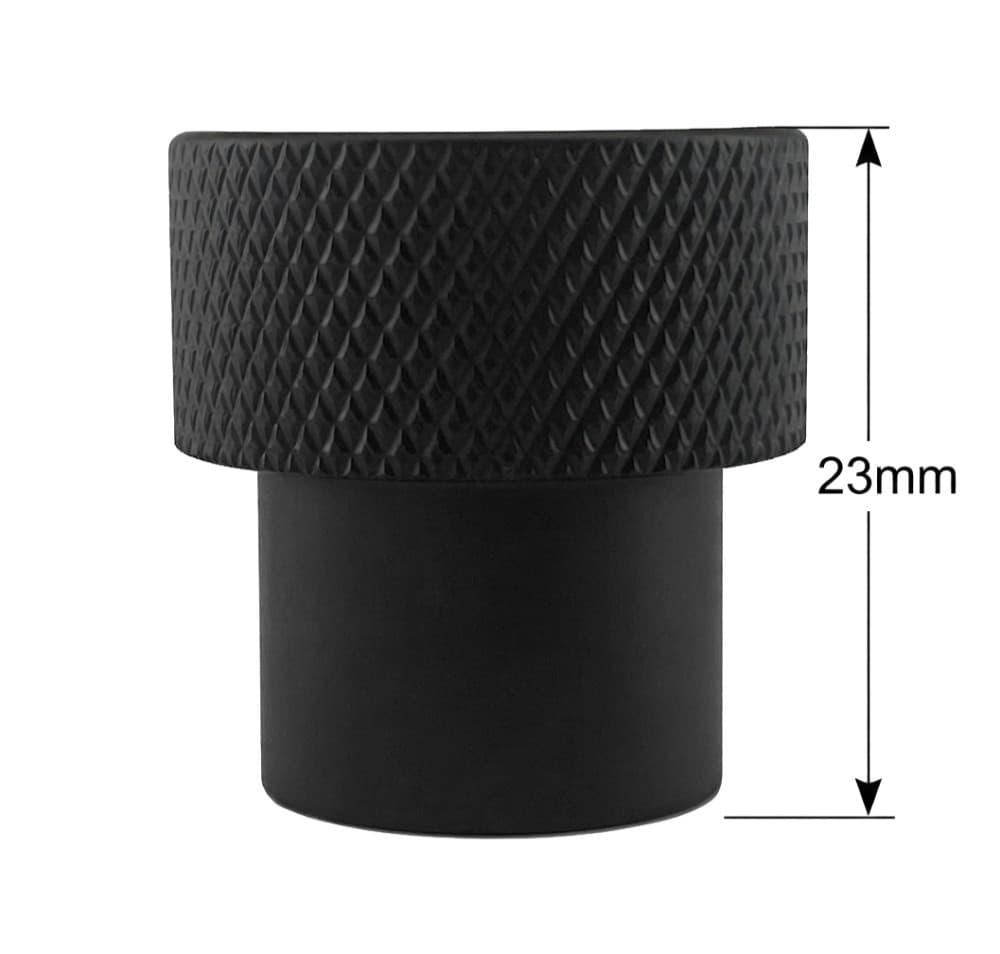 Πόμολο Επίπλων GTV STRUCTURE Ματ Μαύρο Φ20mm - 4