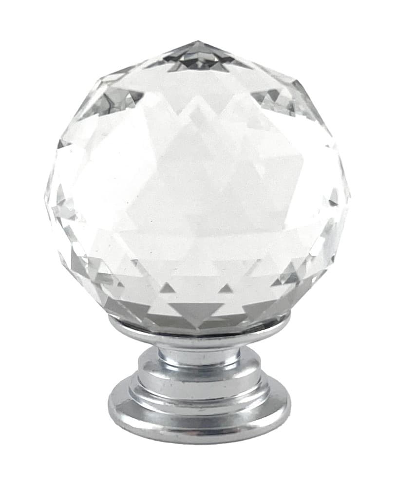 Πόμολο Επίπλων GTV Crystal Palace J Χρώμιο / Κρύσταλλο Φ30mm - 2
