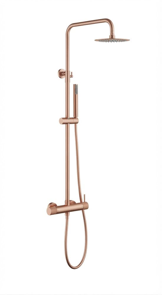 Κολώνα Ντους με Μπαταρία Imex Bless BDB063/ORC Ματ Rose Gold / Χαλκός PVD