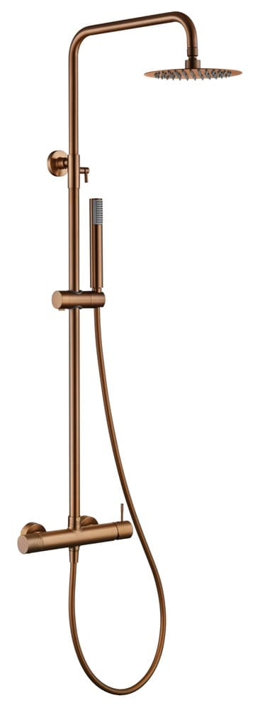 Κολώνα Ντους με Μπαταρία Imex Genova BDG053/ORC Ματ Rose Gold / Χαλκός PVD