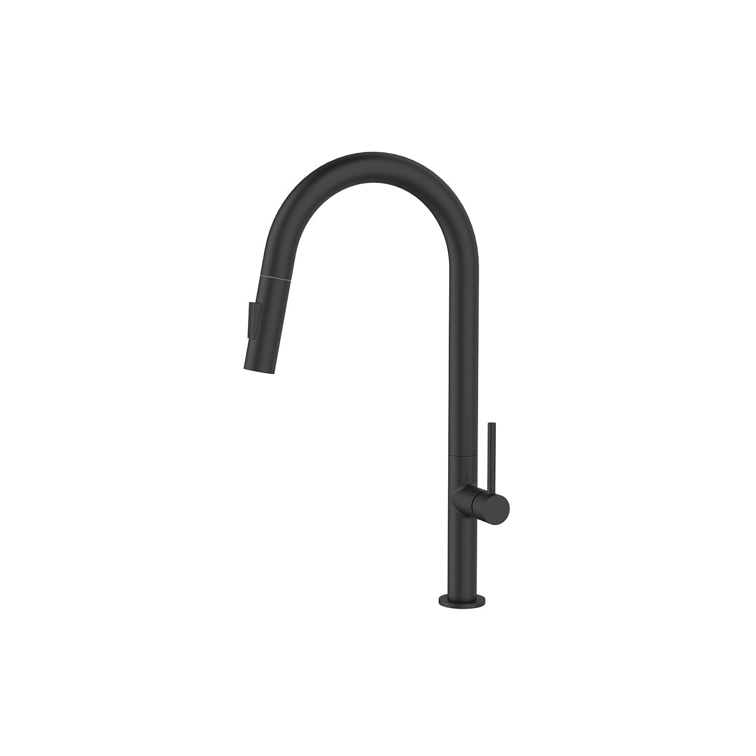 Μπαταρία κουζίνας με συρόμενο ντους Karag Nola 10887-652H Μαύρο Ματ Υ44,9cm
