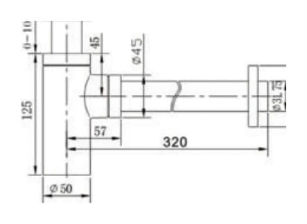 Σιφόνι Νιπτήρος Karag Eternity LF9316 Inox Σατινέ (ανοξείδωτο SS316) - 2