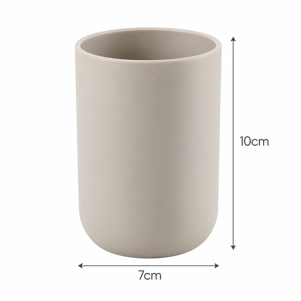 Ποτηροθήκη Επικαθήμενη MRShome DC-024007 από PP Μπεζ Φ7x10cm - 4