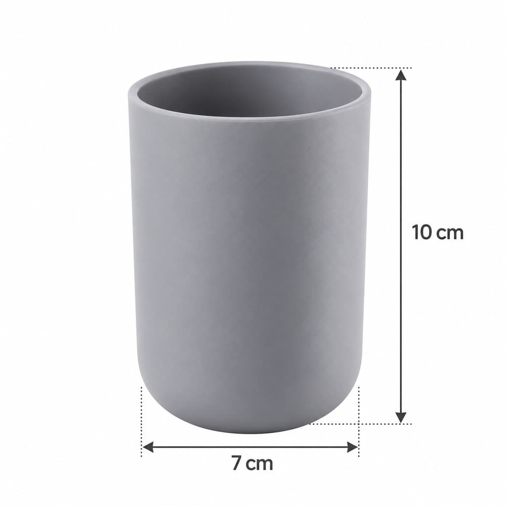 Ποτηροθήκη Επικαθήμενη MRShome DC-024008 από PP Γκρι Φ7x10cm - 4