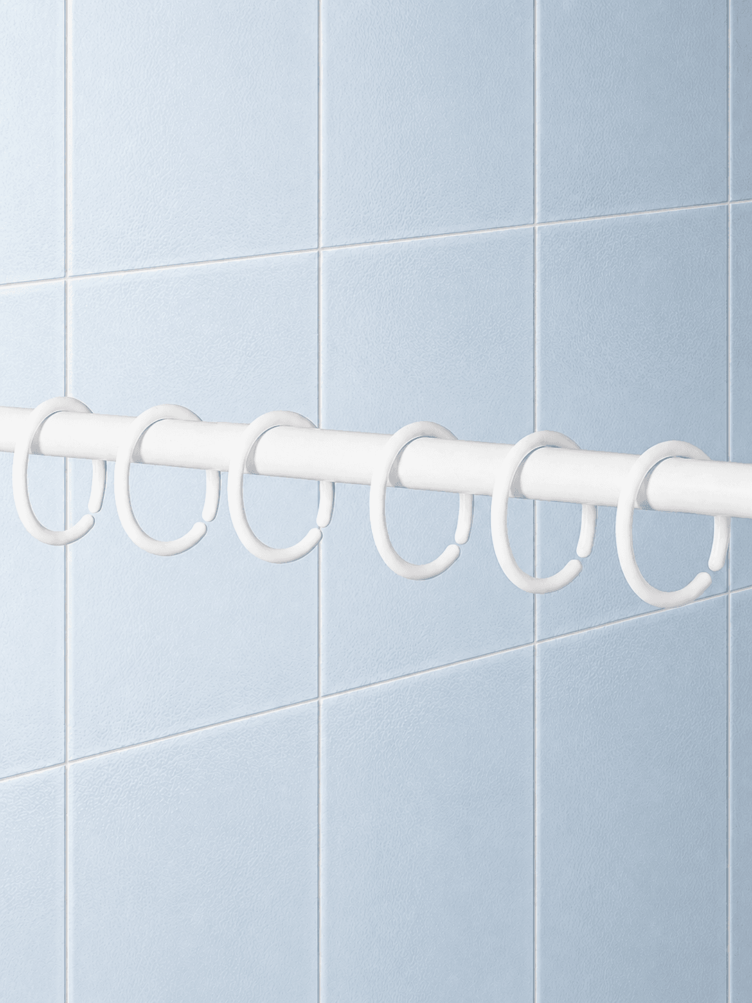 Κρίκοι Κουρτίνας Μπάνιου Joybath Clips 007-00001 Λευκό 12τεμ - 2
