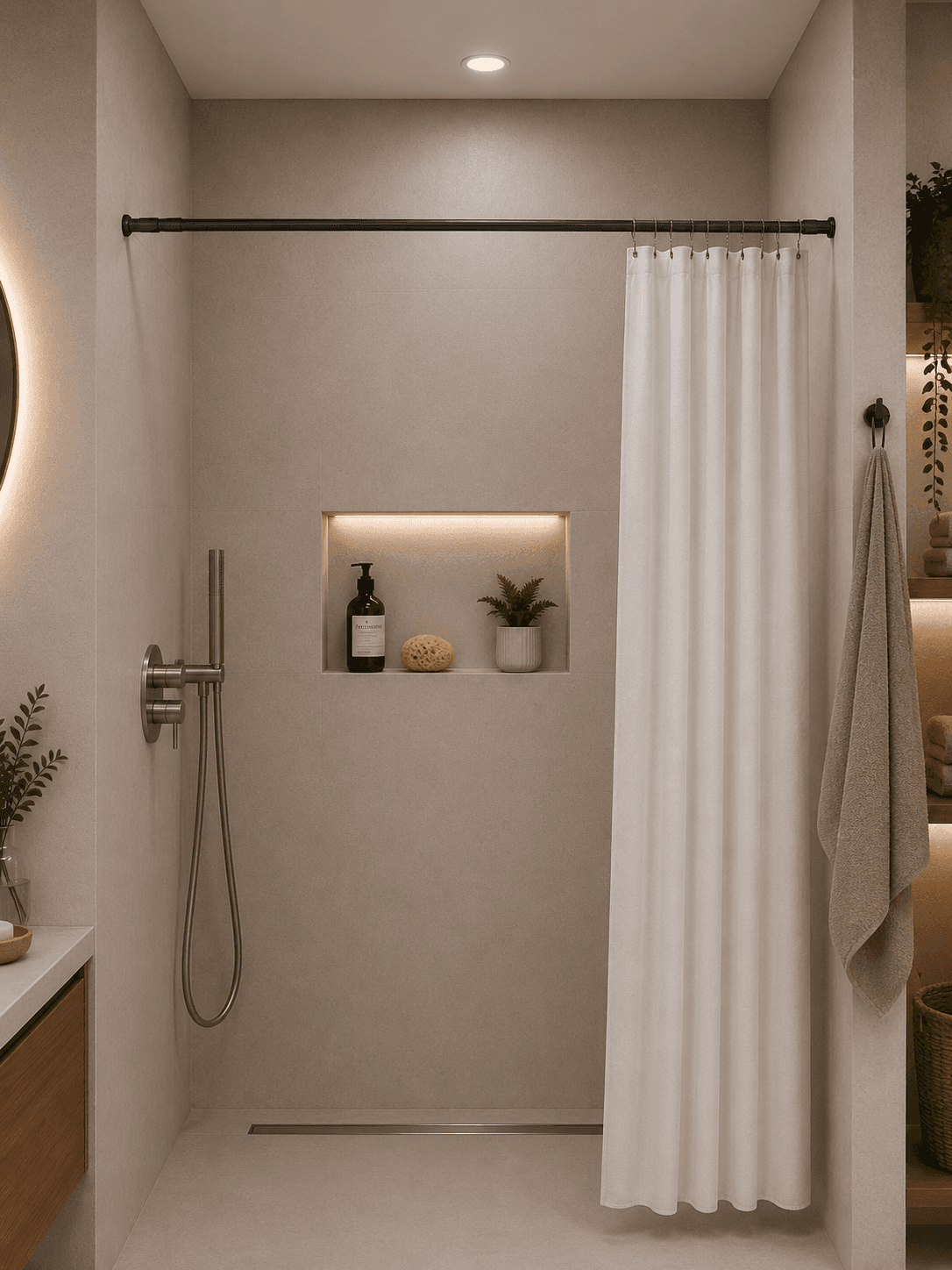 Βραχίονας Μπάνιου Πτυσσόμενος MRShome DC-022070B Μαύρο 70-120cm Ø22mm - 2