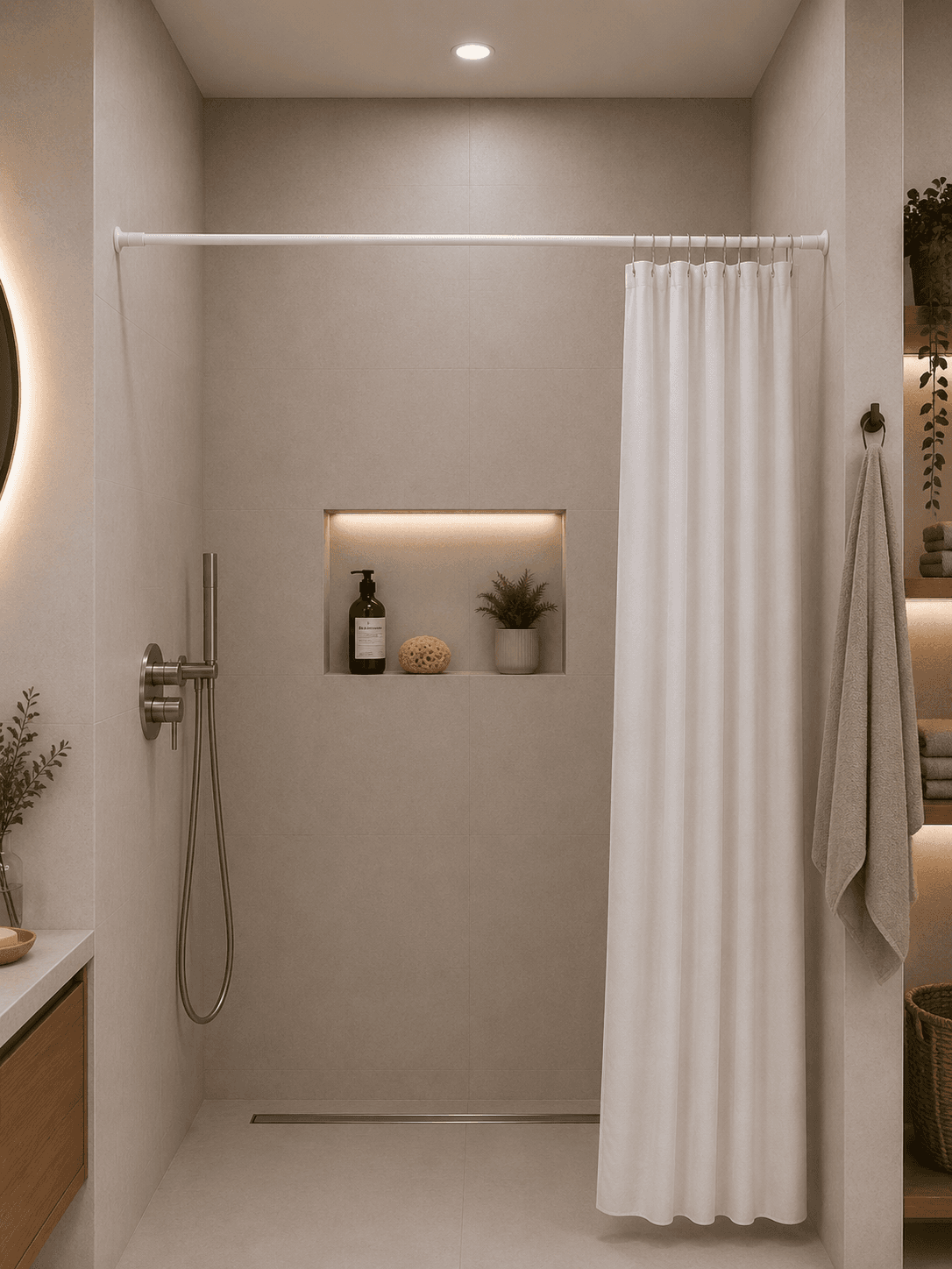 Βραχίονας Μπάνιου Πτυσσόμενος MRShome DC-022070W Λευκό 70-120cm Ø22mm - 2