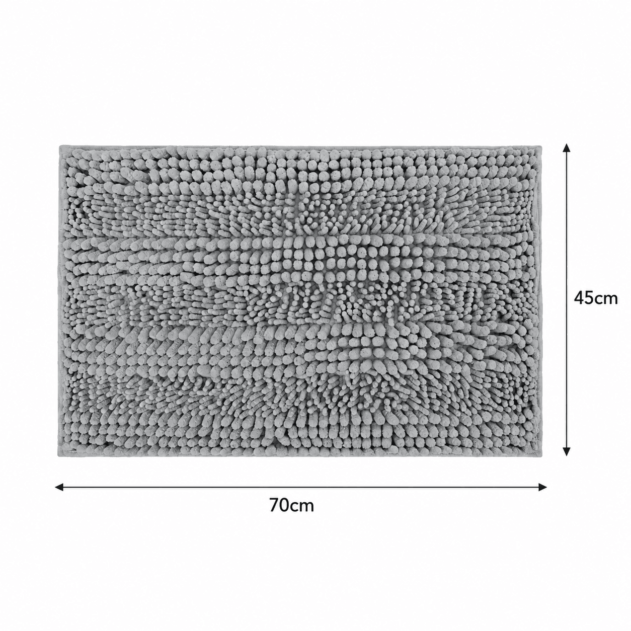 Πατάκι Μπάνιου MRShome DC-023002 Chenille Γκρι 45x70cm - 4
