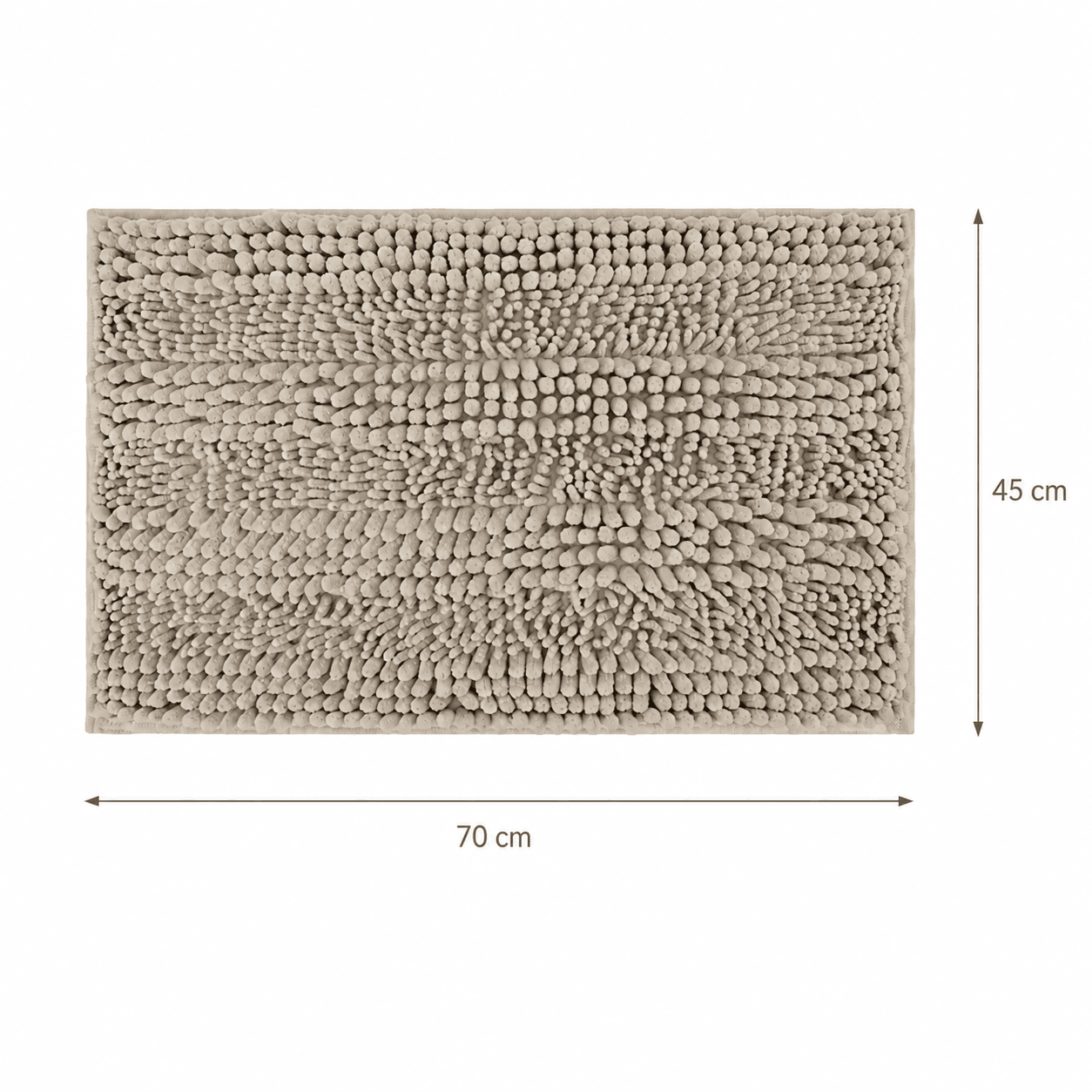 Πατάκι Μπάνιου MRShome DC-023003 Chenille Μπεζ 45x70cm - 4