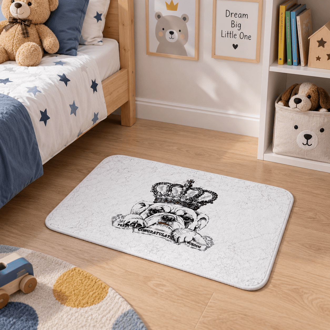 Πατάκι Εισόδου MRShome DC-023005 με Σχέδιο Σκύλου με Κορώνα 40x60cm - 3