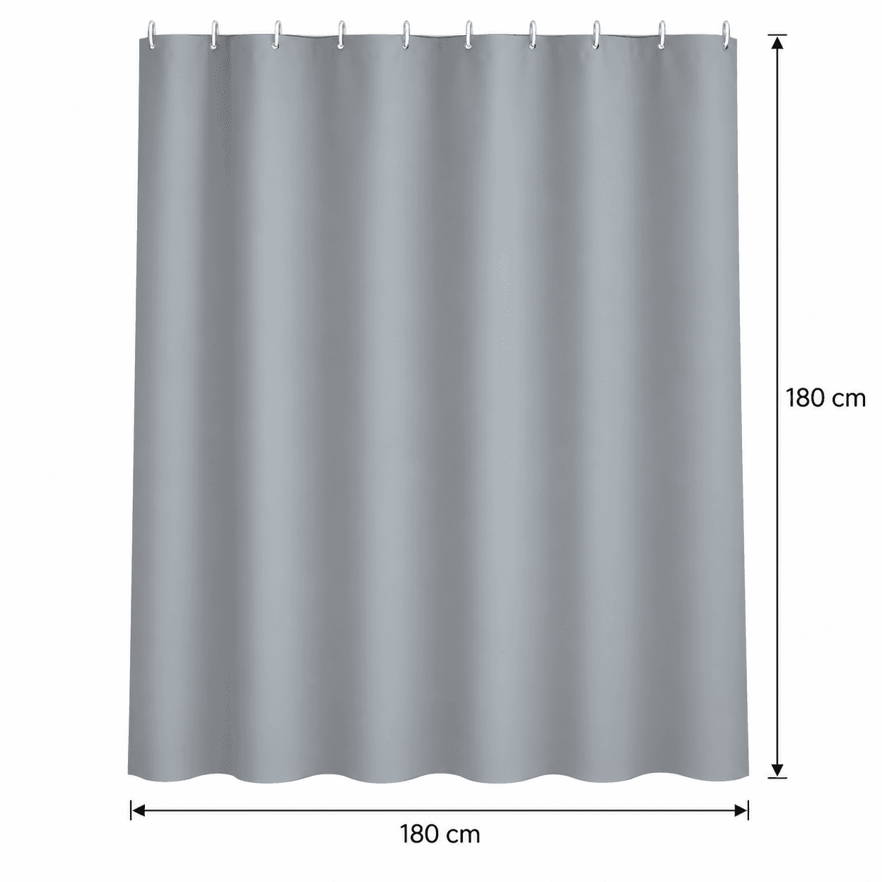 Κουρτίνα Μπάνιου Πλαστική MRShome DC-025002 Γκρι 180x180cm - 4