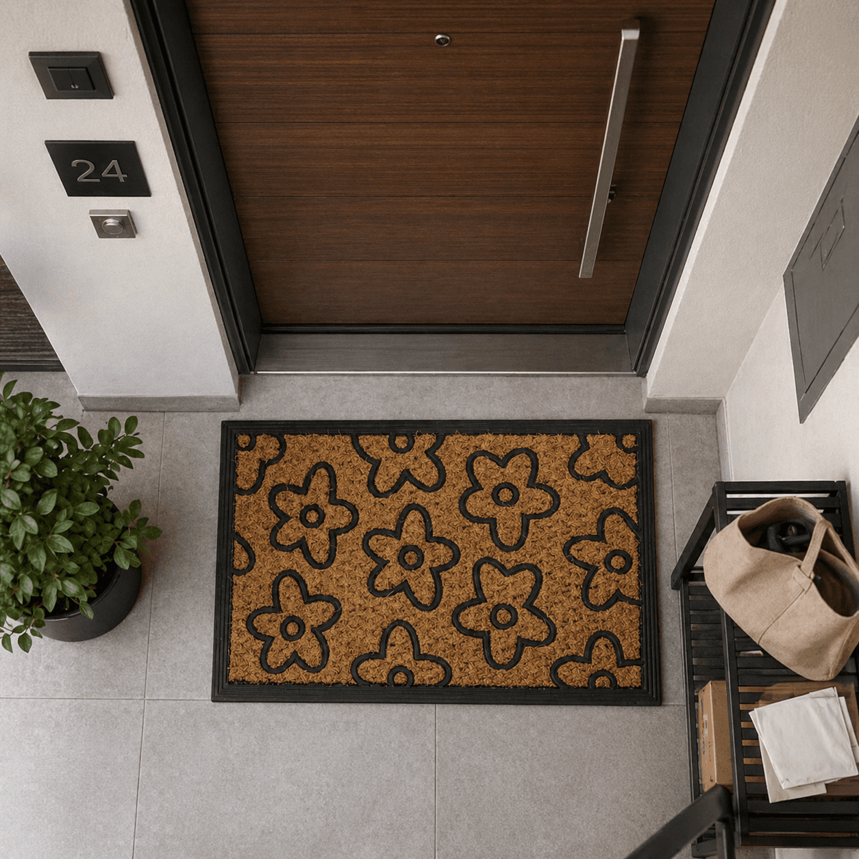 Πατάκι Εισόδου MRShome DF-0003001 Καουτσούκ & Κοκοφοίνικας 40x60cm - 2