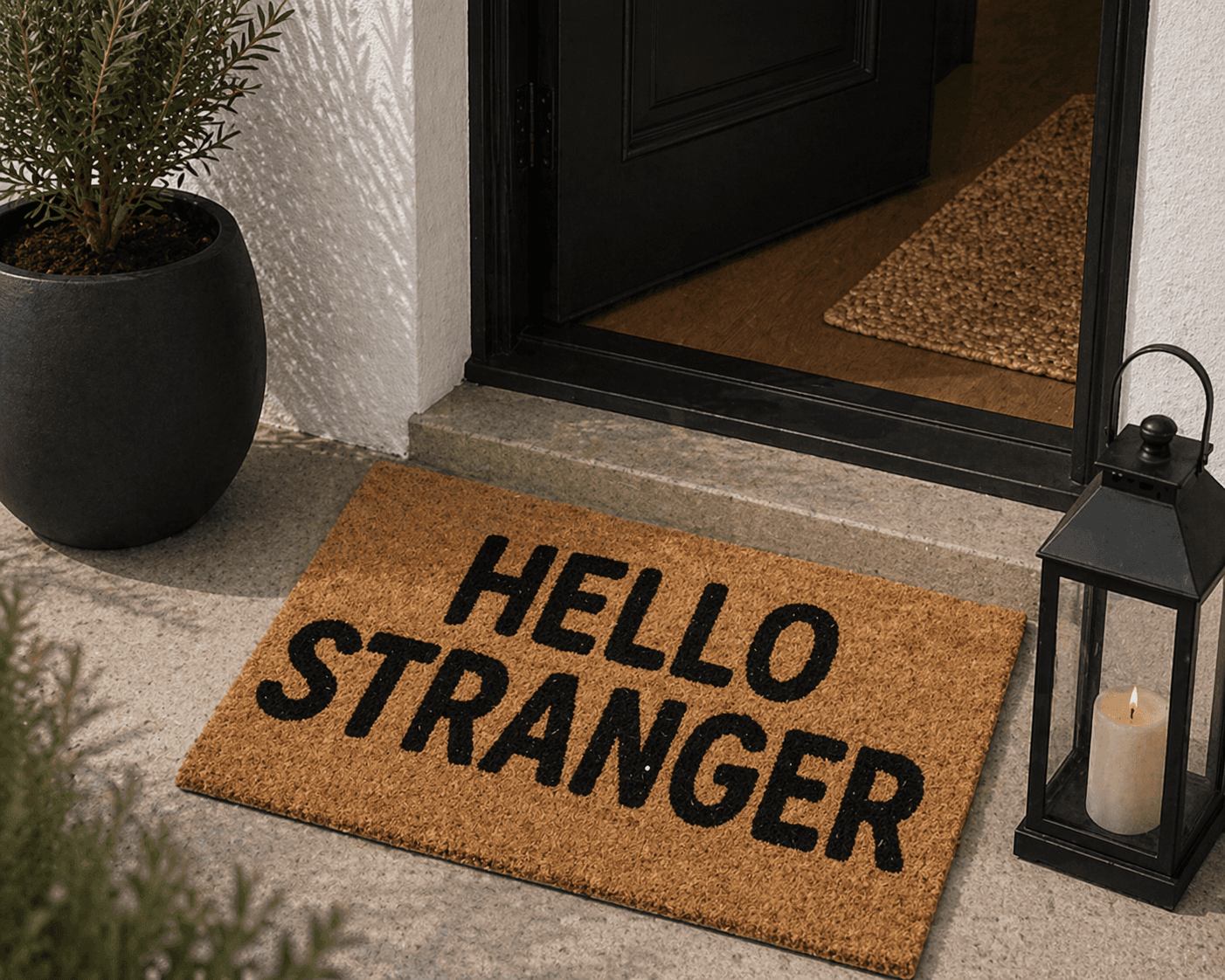 Πατάκι Εισόδου MRShome DF-0006001 «HELLO STRANGER» 40x60cm - 2