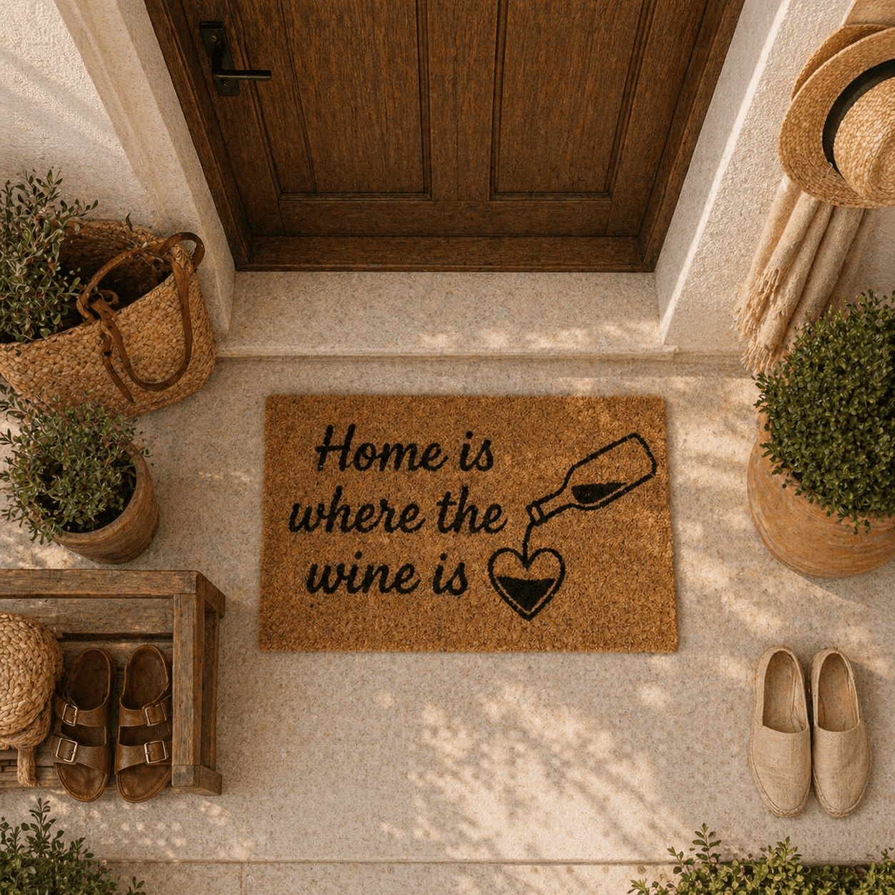 Πατάκι Εισόδου MRShome DF-0007001 «Home is where the wine is» 40x60cm - 2