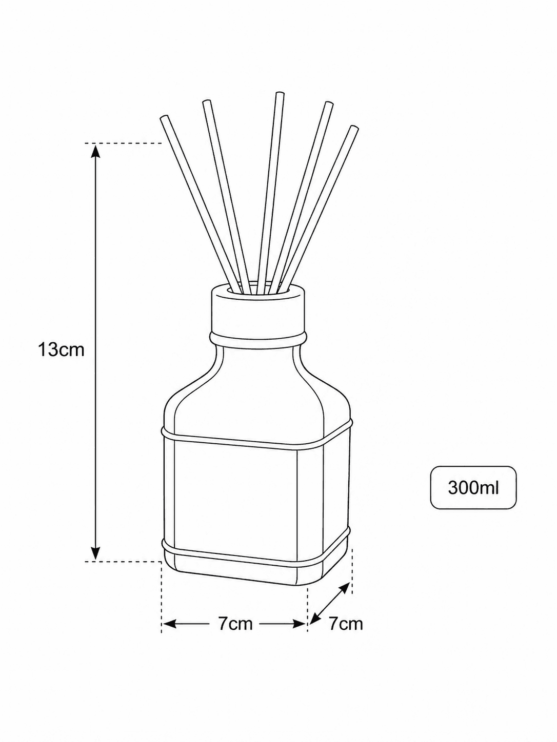Σετ Ντισπένσερ & Αρωματικό Χώρου με Sticks MRShome DF-0018000 Διάφανο / Ξύλο 15x9x20cm - 5