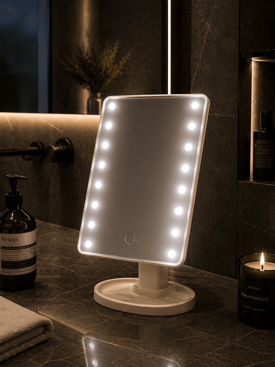 Καθρέπτης Επικαθήμενος LED MRShome DF-0031000 Λευκό 16,3x11,5x26,5cm - 3