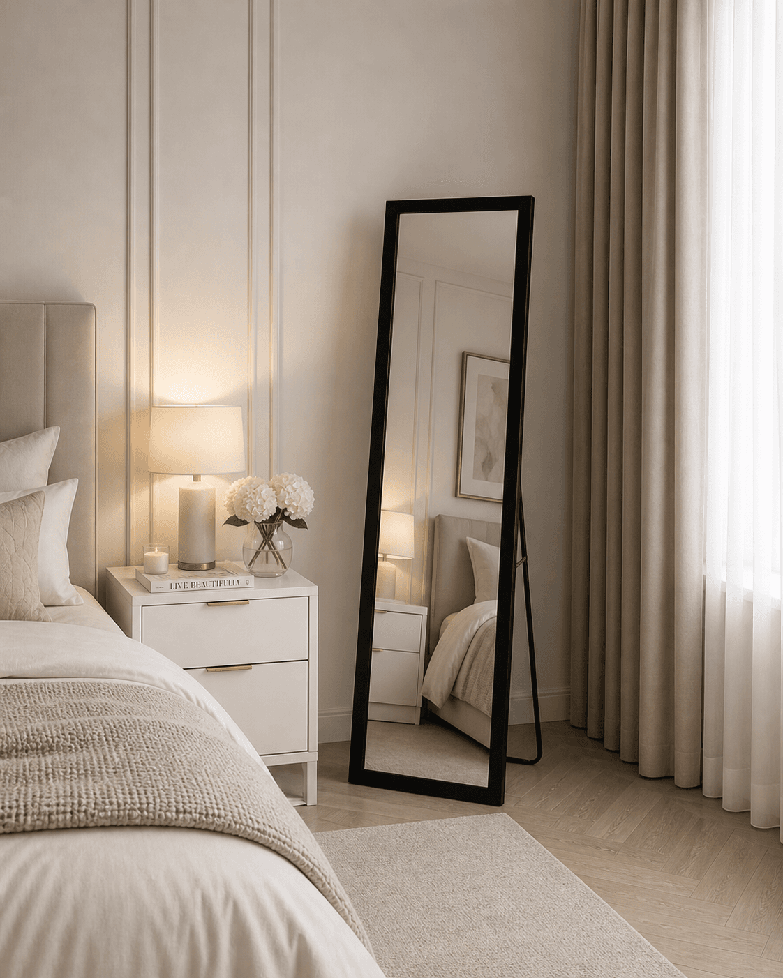 Καθρέπτης Επιδαπέδιος MRShome DF-0037000 Μαύρο 36x125cm - 2