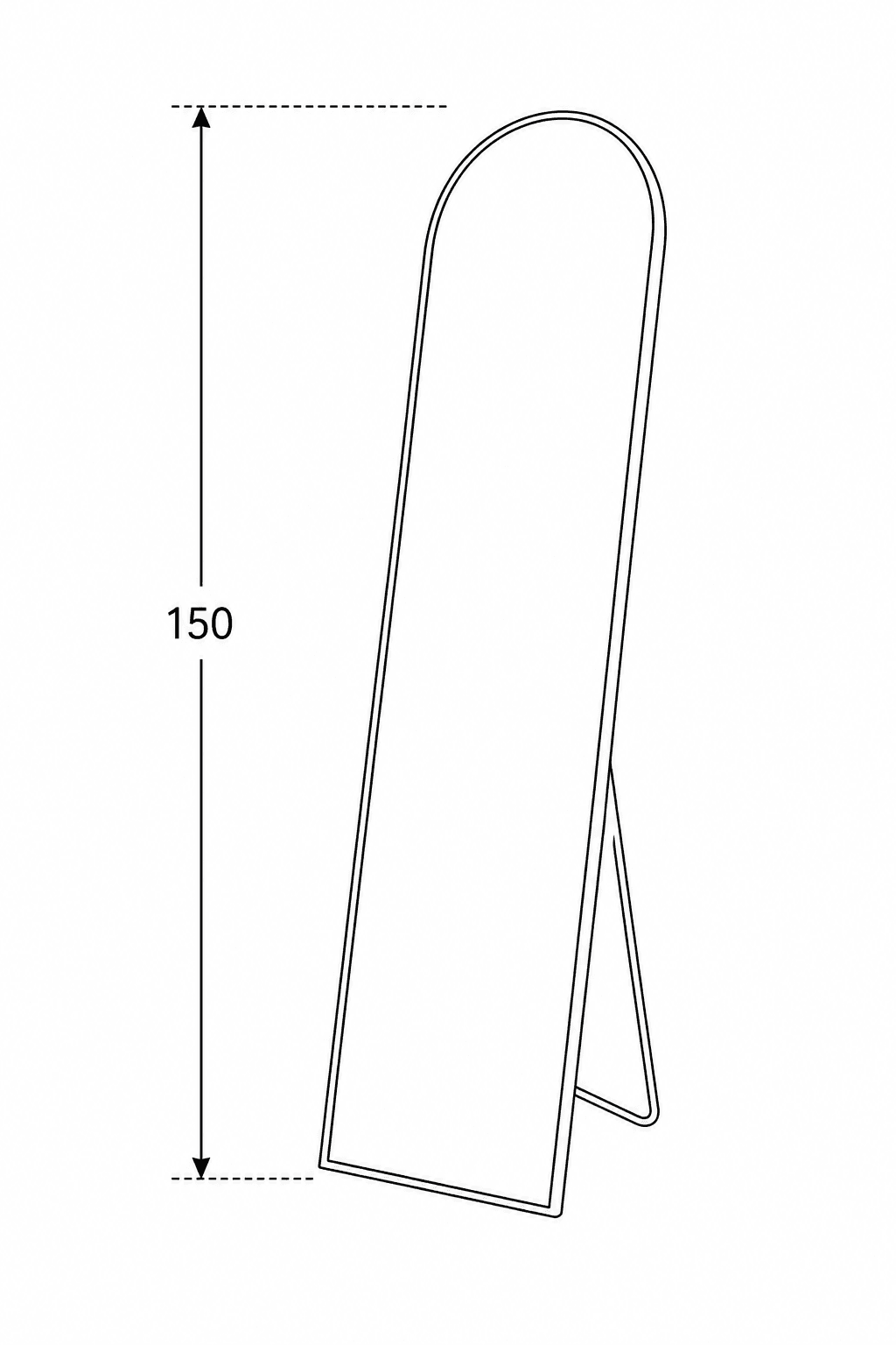 Καθρέπτης Επιδαπέδιος MRShome DF-0043000 Ξύλο 41x151cm - 4