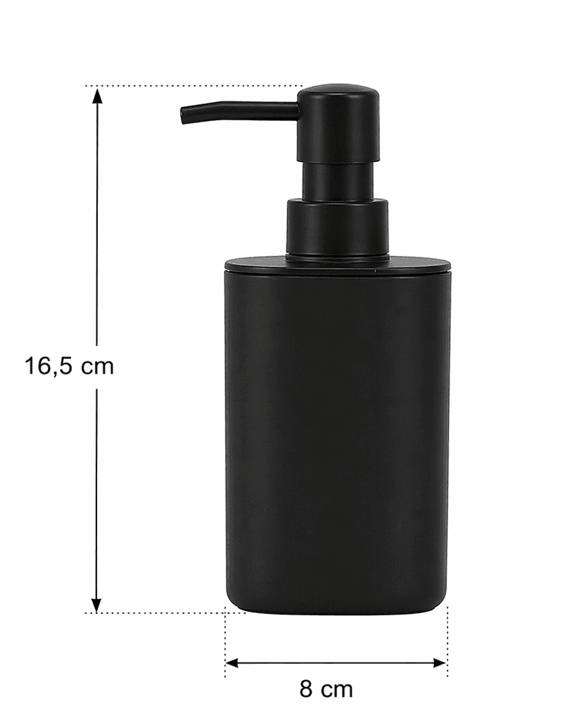 Σετ Μπάνιου MRShome DF-0057001 από PP 3 Τεμαχίων Μαύρο 15x7,3x16,5cm - 3