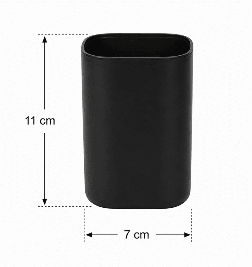 Σετ Μπάνιου MRShome DF-0057001 από PP 3 Τεμαχίων Μαύρο 15x7,3x16,5cm - 4