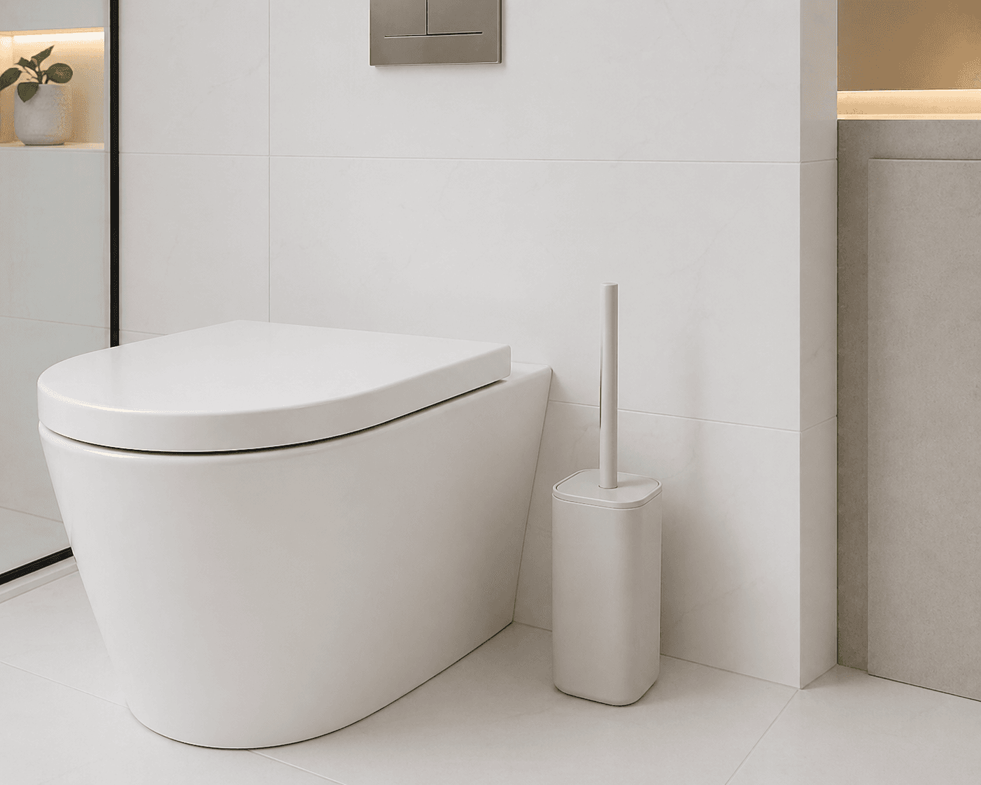 Σετ Μπάνιου MRShome DF-0069001 4 Τεμαχίων από PP Λευκό 17,8x10x37,3cm - 6