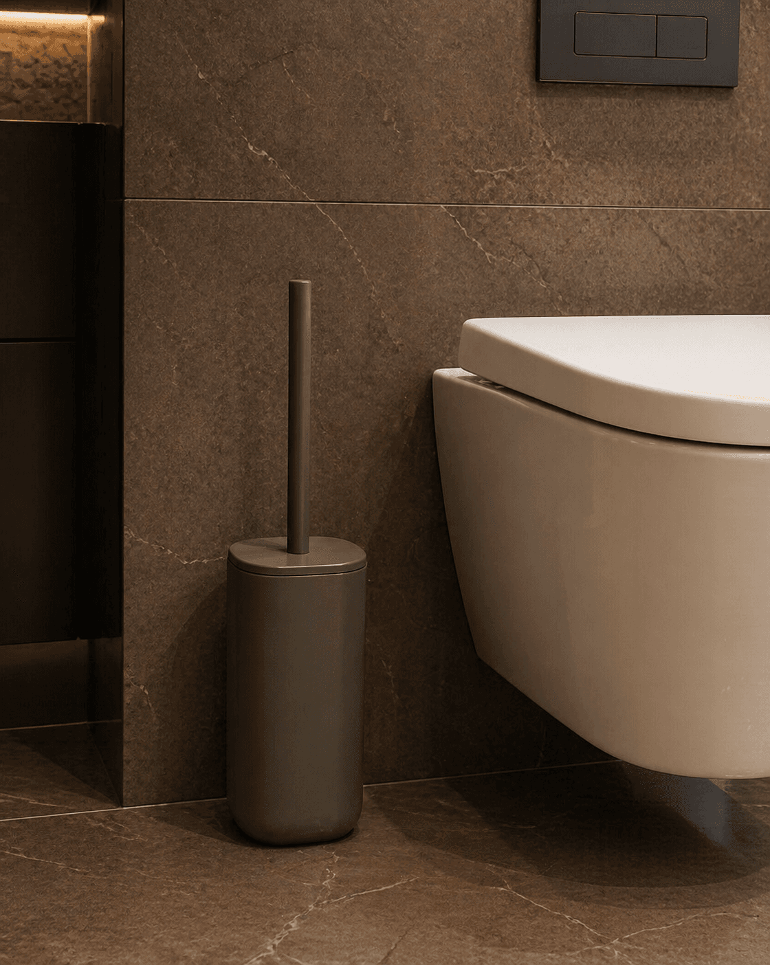 Σετ Μπάνιου MRShome DF-0069003 4 Τεμαχίων από PP Λαδί 17,8x10x37,3cm - 4