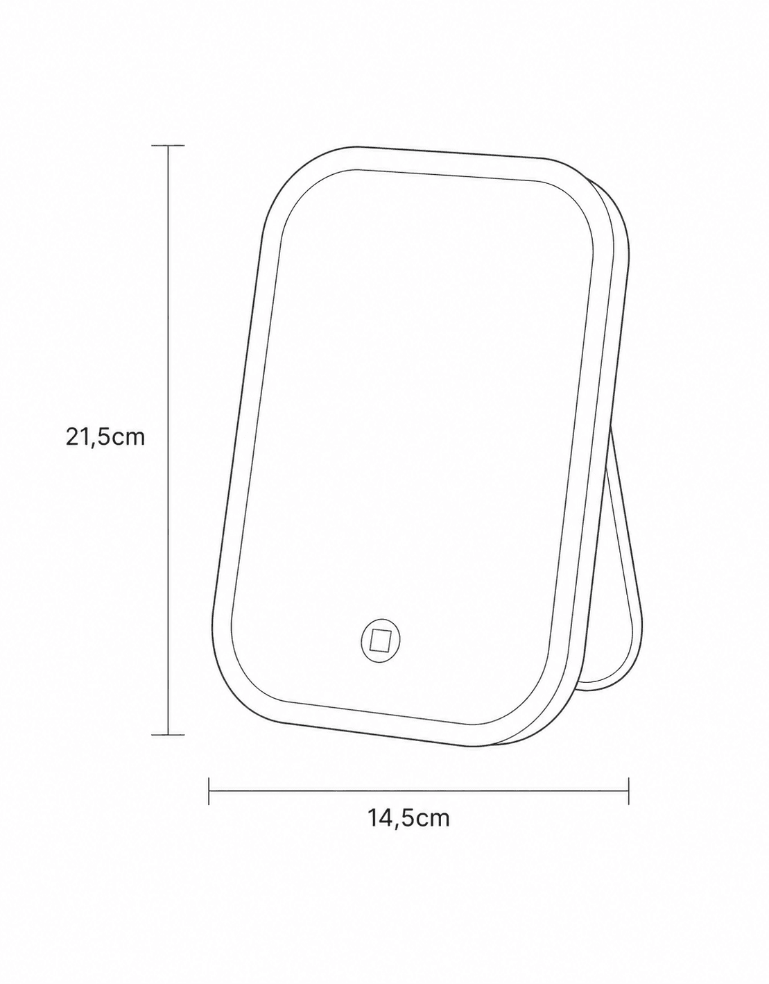 Καθρέπτης Επικαθήμενος LED MRShome DF-0070000 Λευκό 14,5x21,5cm - 2