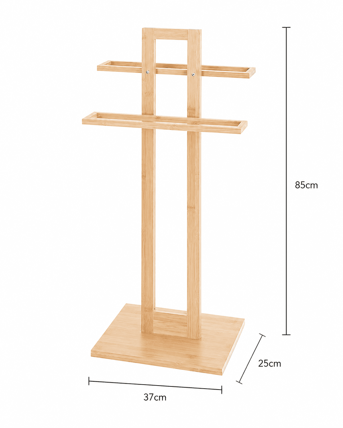 Καλόγερος 2 Θέσεων MRShome DF-0092000 Ξύλο 37x25x85cm - 4