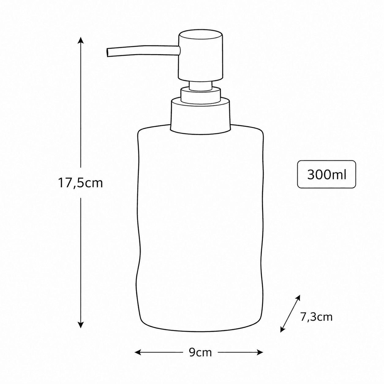 Ντισπένσερ Επικαθήμενο MRShome DF-0095001 Stoneware 300ml Λευκό 9x7,3x17,5cm - 5