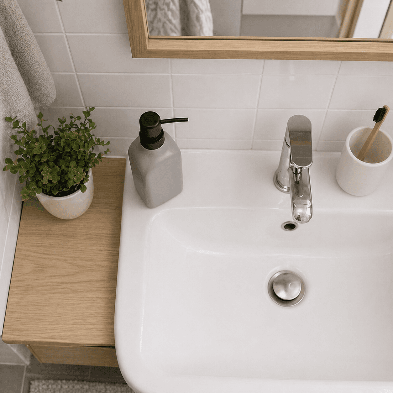 Ντισπένσερ Επικαθήμενο MRShome DF-0096003 Stoneware 350ml Cool Grey 5U 9x6x19,5cm - 4