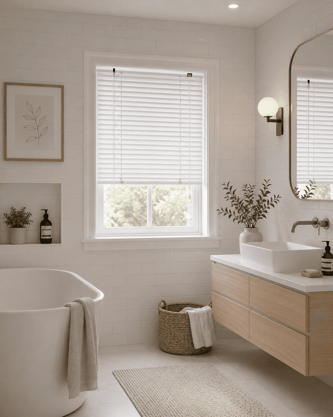 Μεταλλικό Στόρι 25mm MRShome DRV-WH100140 Λευκό 100x140cm - 3
