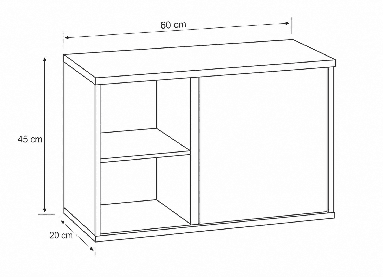 Καθρέπτης Μπάνιου με Ντουλάπι MRShome DS-1360000 Μπεζ/Λευκό 60×20×45cm - 3