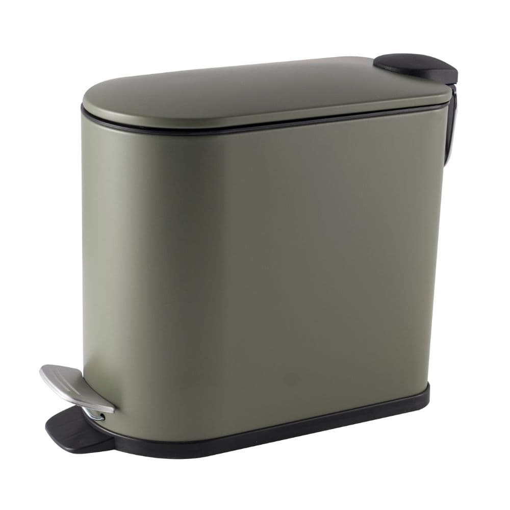 Σετ Κάδος Απορριμμάτων Οβάλ MRShome DS-801900S 5lt Soft Close Μεταλλικός Λαδί και Πιγκάλ - 2