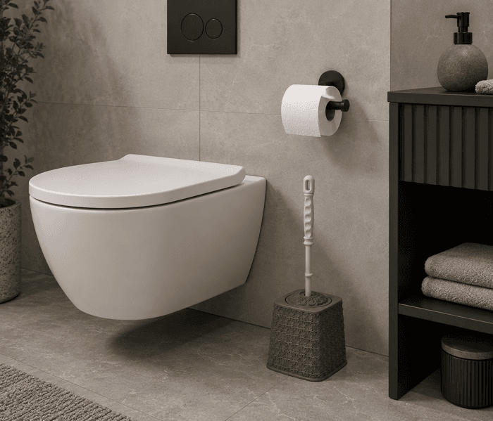 Πιγκάλ Επιδαπέδιο MRShome MRS44001G από PP Ανθρακί 13x13x38cm - 2