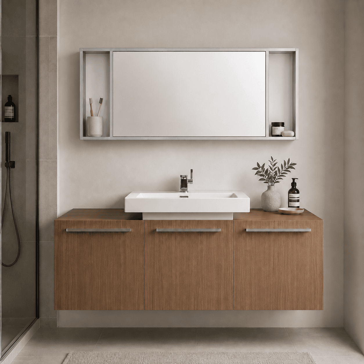 Καθρέπτης με δύο ράφια MRShome MRS4601004 40x120cm - 2