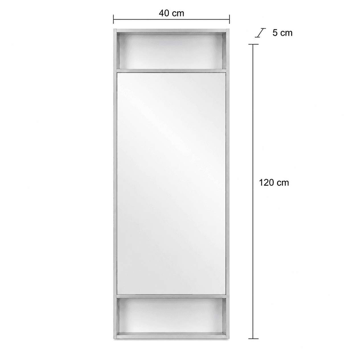 Καθρέπτης με δύο ράφια MRShome MRS4601004 40x120cm - 4