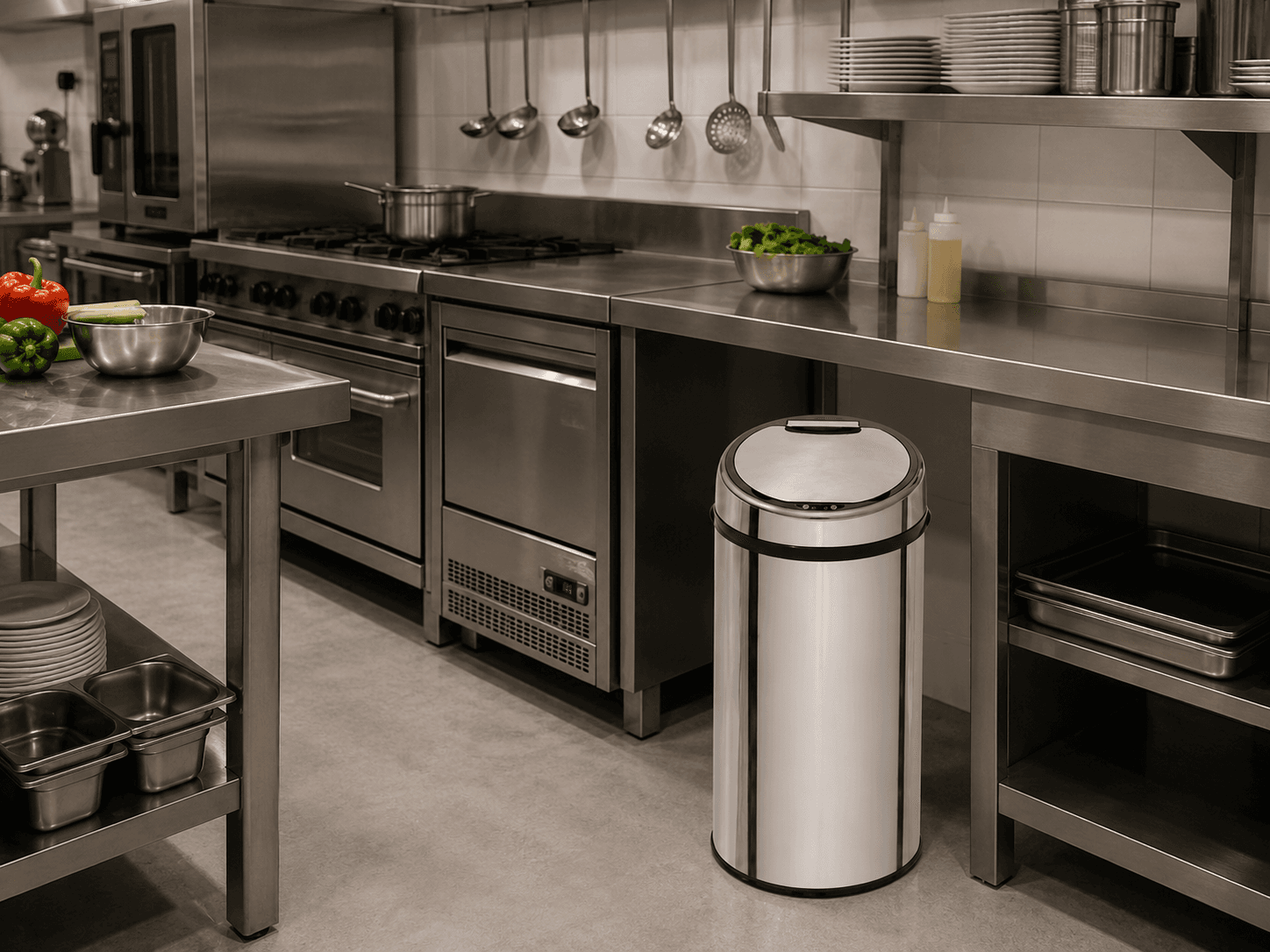 Αυτόματος Κάδος MRShome MRS4603002 με Φωτοκύτταρο 58lt Inox Φ34,5x79,5cm - 4