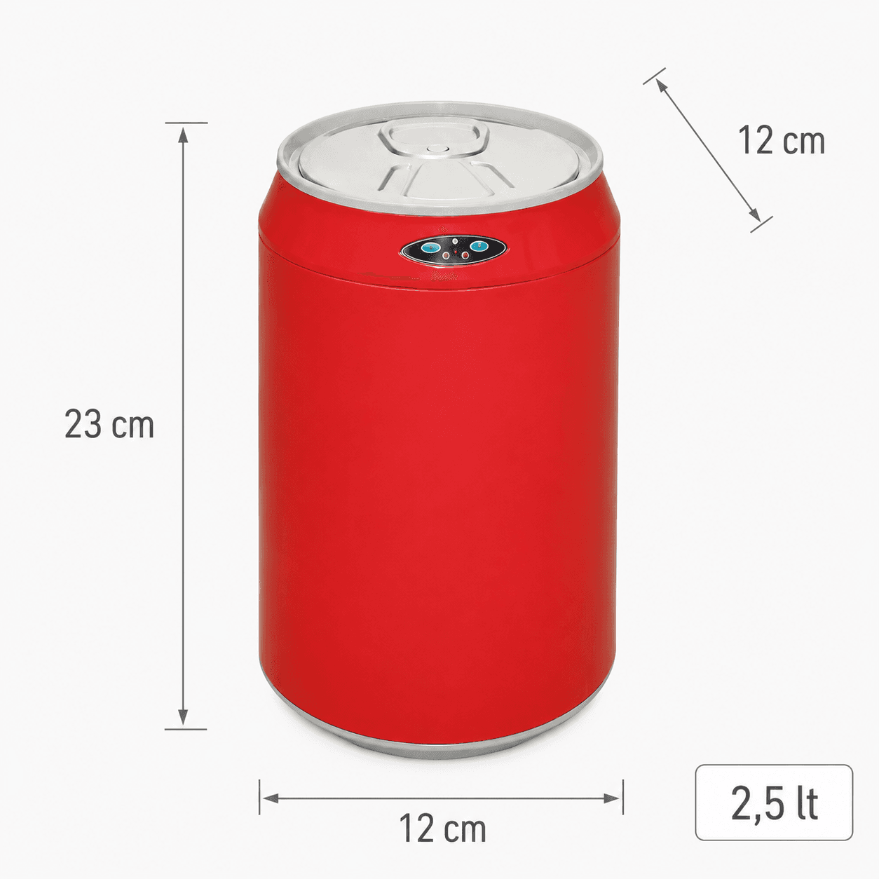 Αυτόματος Κάδος MRShome MRS4603008 με Φωτοκύτταρο 2.5lt Κόκκινος Φ12x23cm - 4