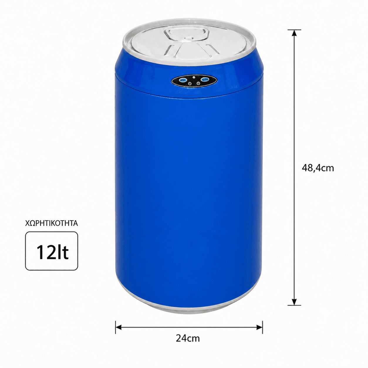 Αυτόματος Κάδος MRShome MRS4603013 με Φωτοκύτταρο 12lt Μπλε Φ24x48,4cm - 5